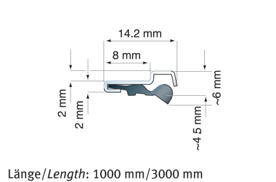 Raclor pentru acoperitoare telescopice TSA-E8